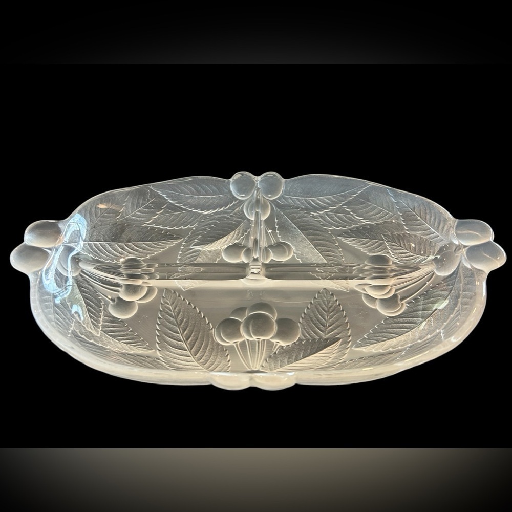 Vintage Mikasa Bountiful Cherries 3-Sectional Serving Dish / Platter‎
